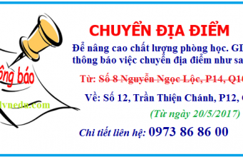Thông báo chuyển địa điểm về số 12 Trần Thiện Chánh, P12, Q10, TPHCM Thông báo chuyển địa điểm về số 12 Trần Thiện Chánh, P12, Q10, TPHCM