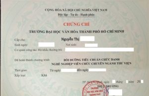 Khóa bồi dưỡng tiêu chuẩn chức danh nghề nghiệp viên chức chuyên ngành thư viện Chứng chỉ chuẩn chức danh thư viện