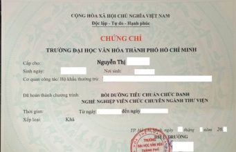 Khóa bồi dưỡng tiêu chuẩn chức danh nghề nghiệp viên chức chuyên ngành thư viện Chứng chỉ chuẩn chức danh thư viện
