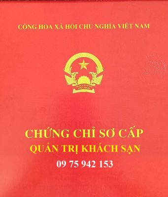 Học nghiệp vụ quản trị khách sạn. Đào tạo và cấp chứng chỉ sơ cấp nghề